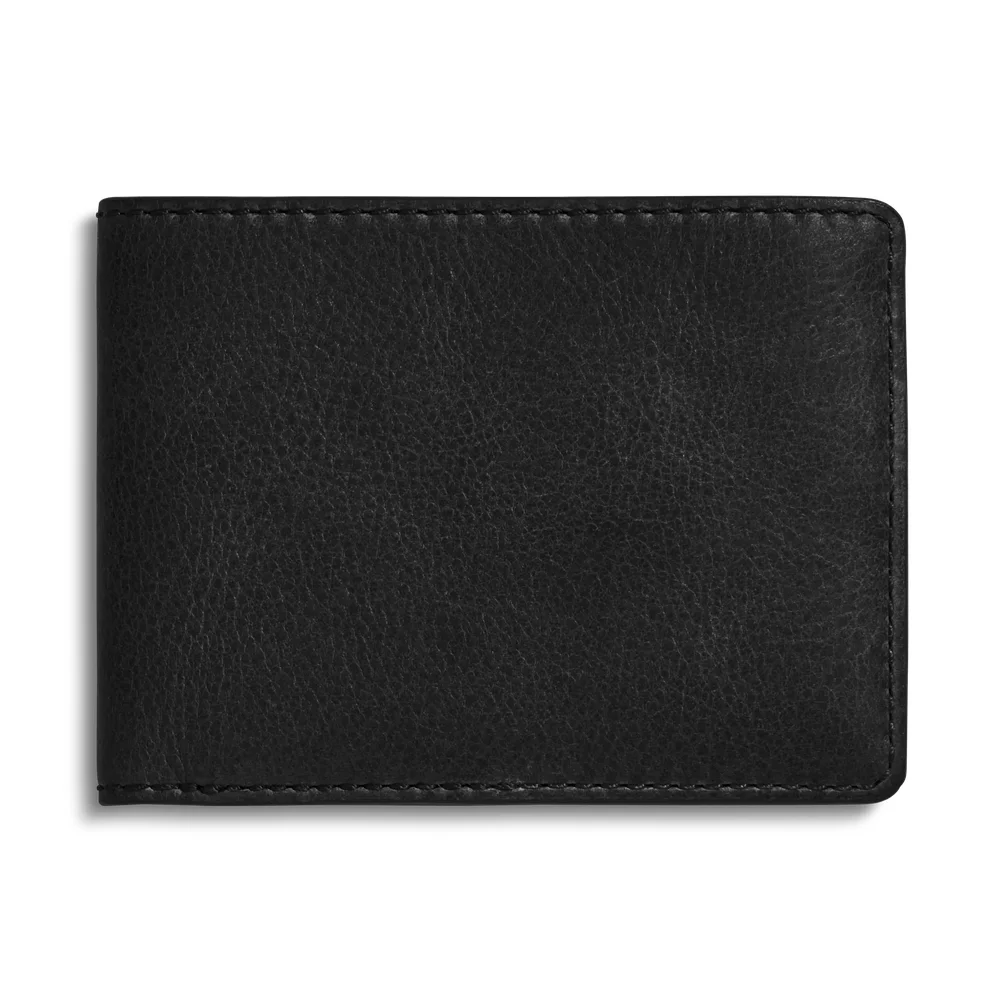 Slim Bifold Wallet in Black