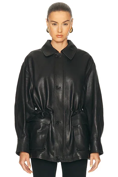 Maeve Leather Barn Jacket