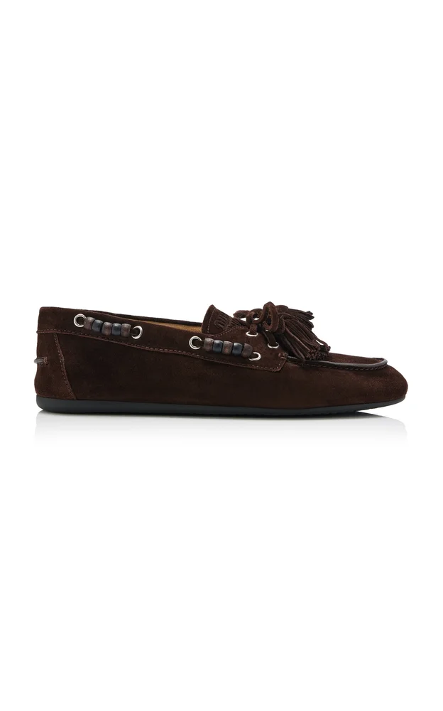 Tasseled Suede Loafers