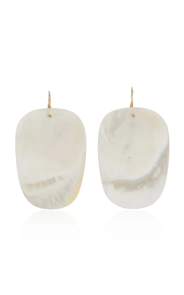 Exclusive La Isla Large Mobile Slice Mother-of-Pearl Earrings