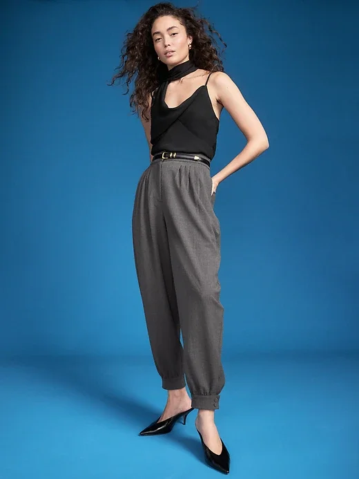 Extra High-Waisted Balloon Trouser Pants