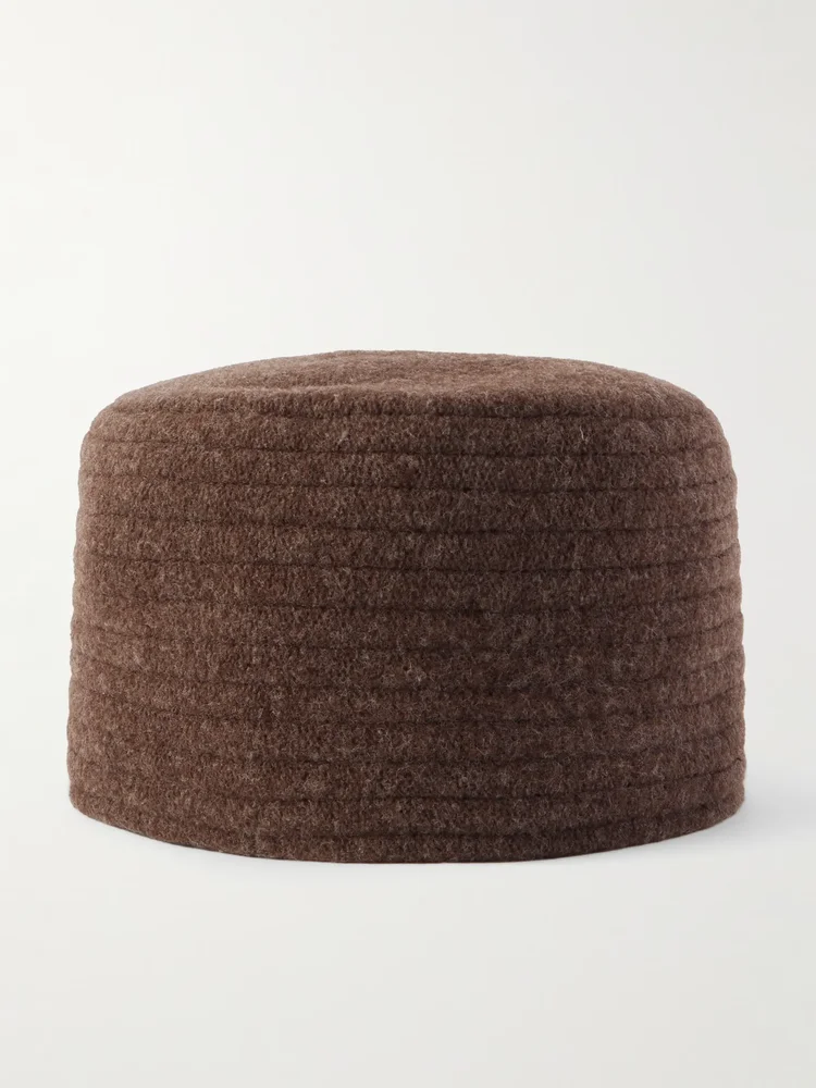 Alicia ribbed wool-felt beanie