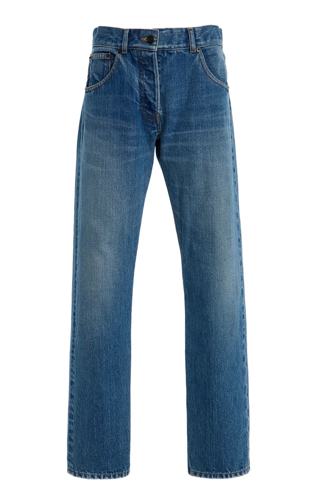 Fima Rigid Low-Rise Straight-Leg Jeans