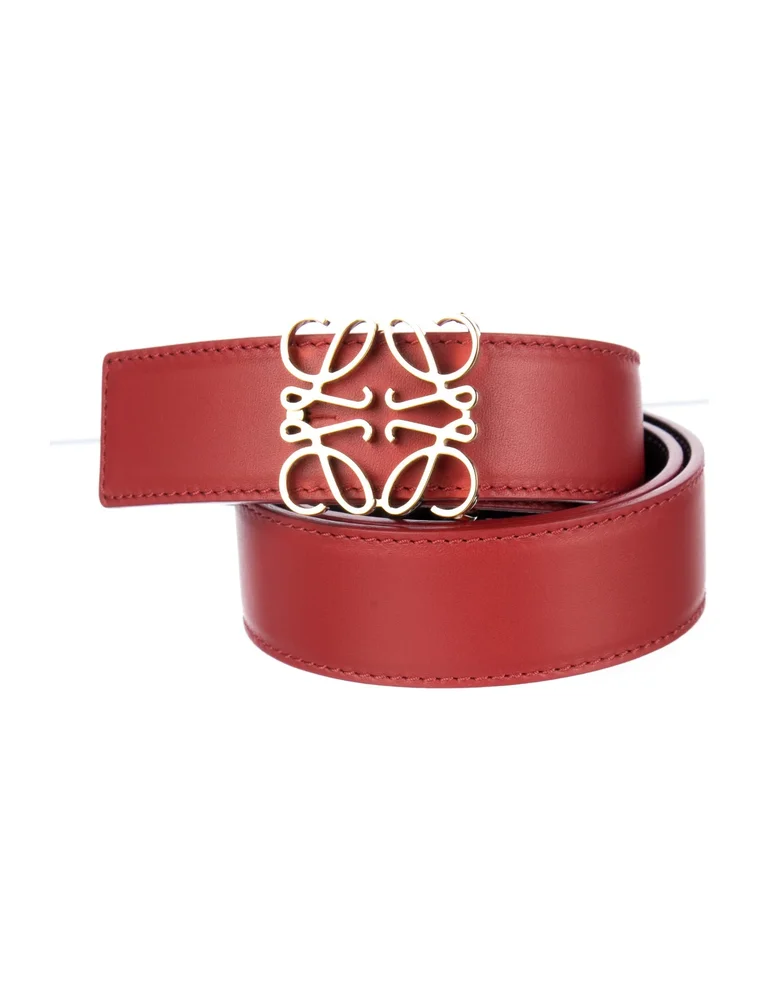 Anagram Leather Waist Belt (Red)