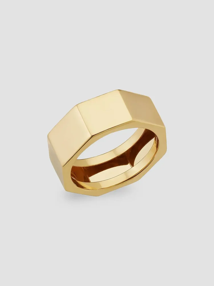 14K Yellow Gold Bolt Ring