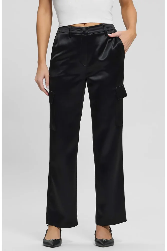 Megan Satin Cargo Pants