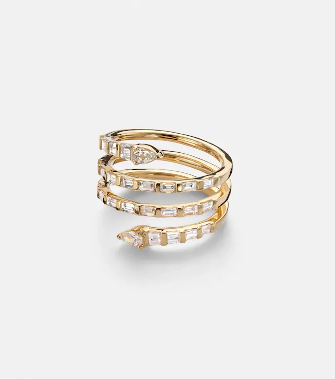 18kt gold ring with diamonds
