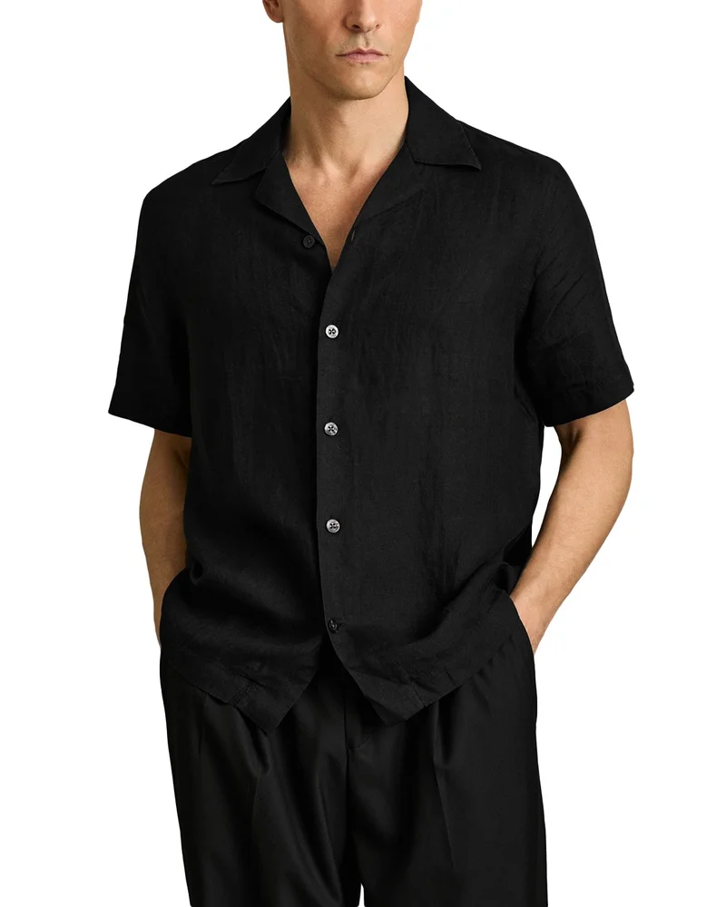 Beldi Oversized Textured Camp Shirt