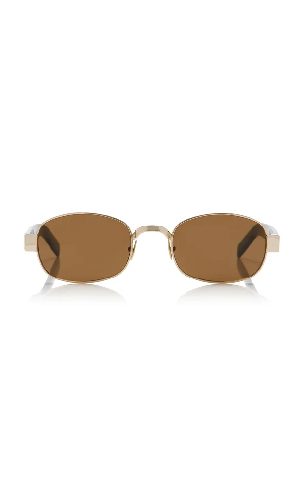Round-Frame Metal Sunglasses