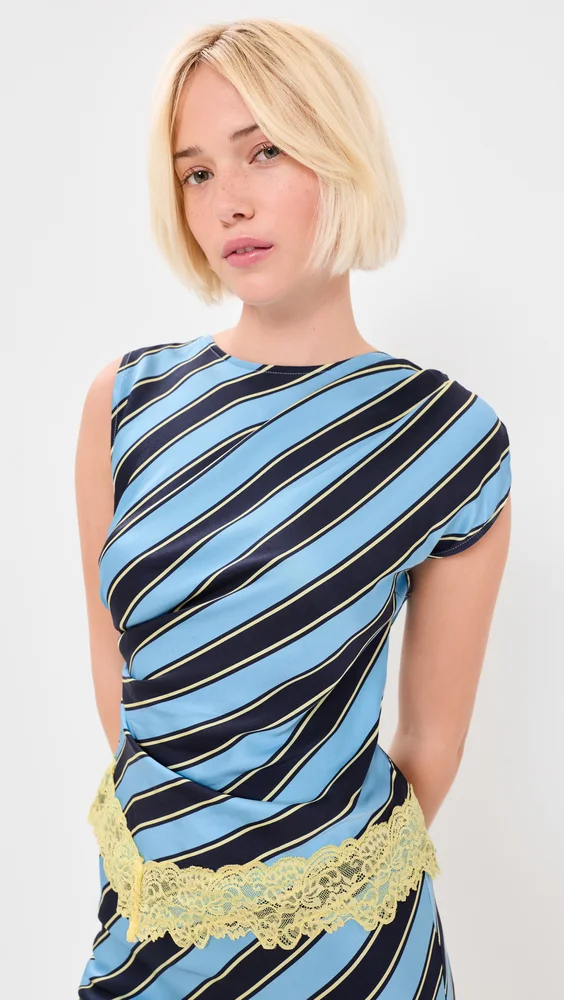 Stripe Asymmetrical Top