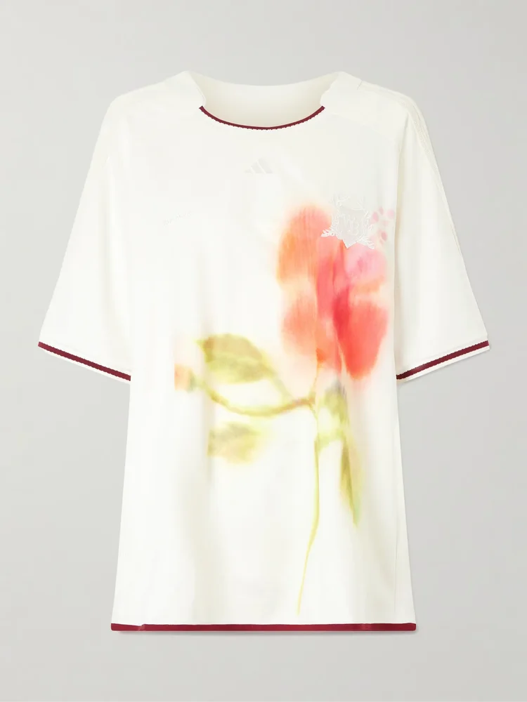 + Wales Bonner floral-print recycled jersey T-shirt