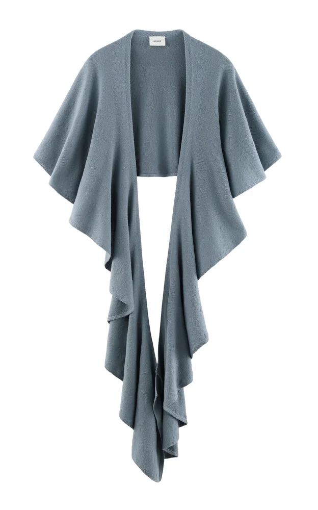 Exclusive Ruffled Wool Knit Scarf
