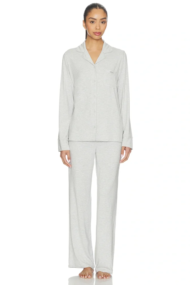 Skims Sleep Long Sleeve Button Up Sleep Set