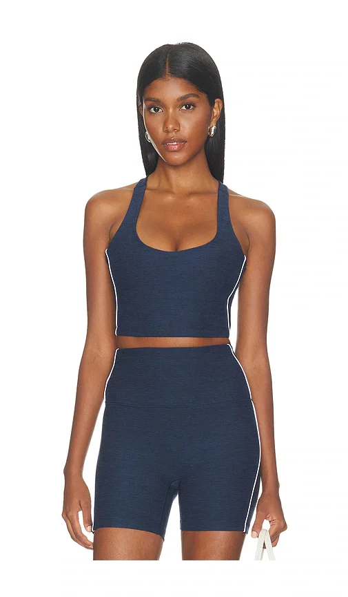 Spacedye Racerback Contrast Piping Tank Top