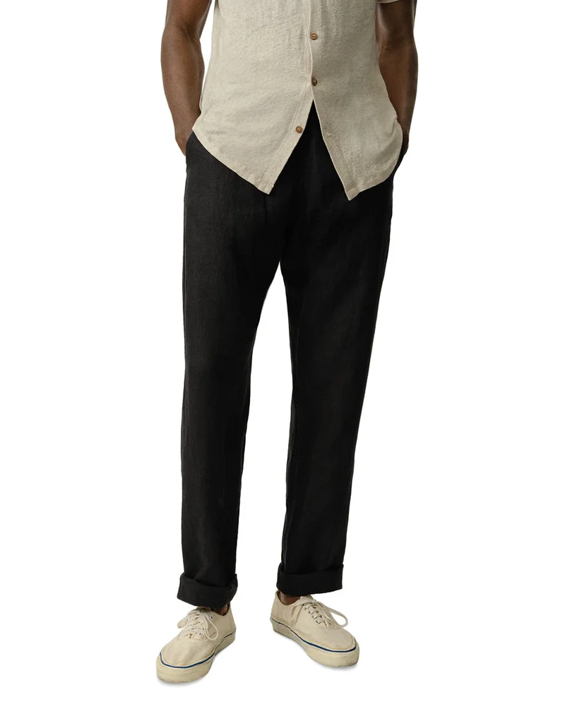 Bo Linen Regular Fit Drawstring Pants
