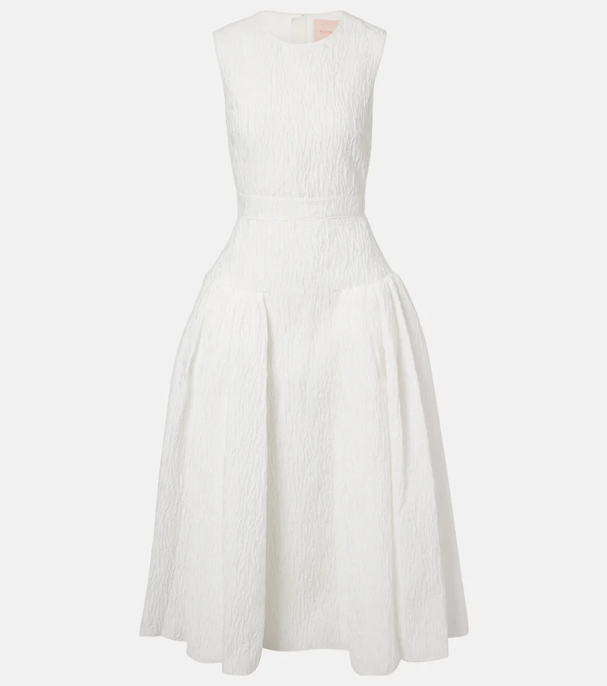 Bridal Aya cloqué midi dress