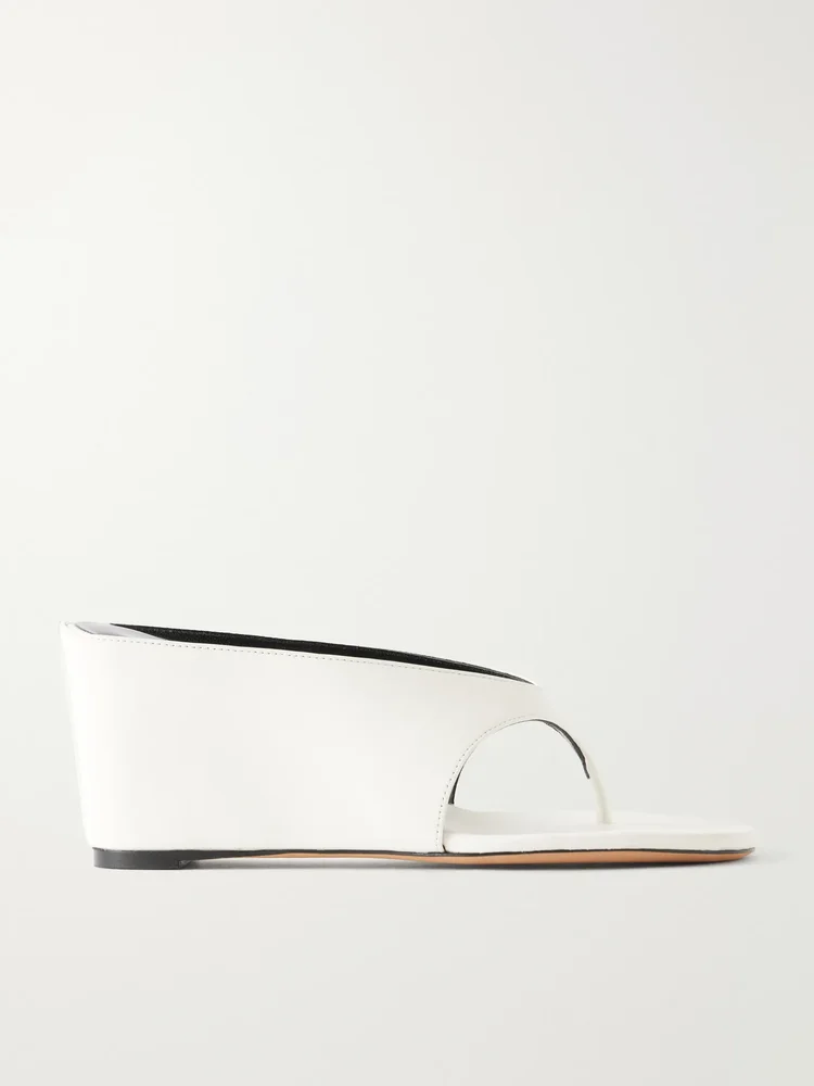 Yaga leather wedge sandals