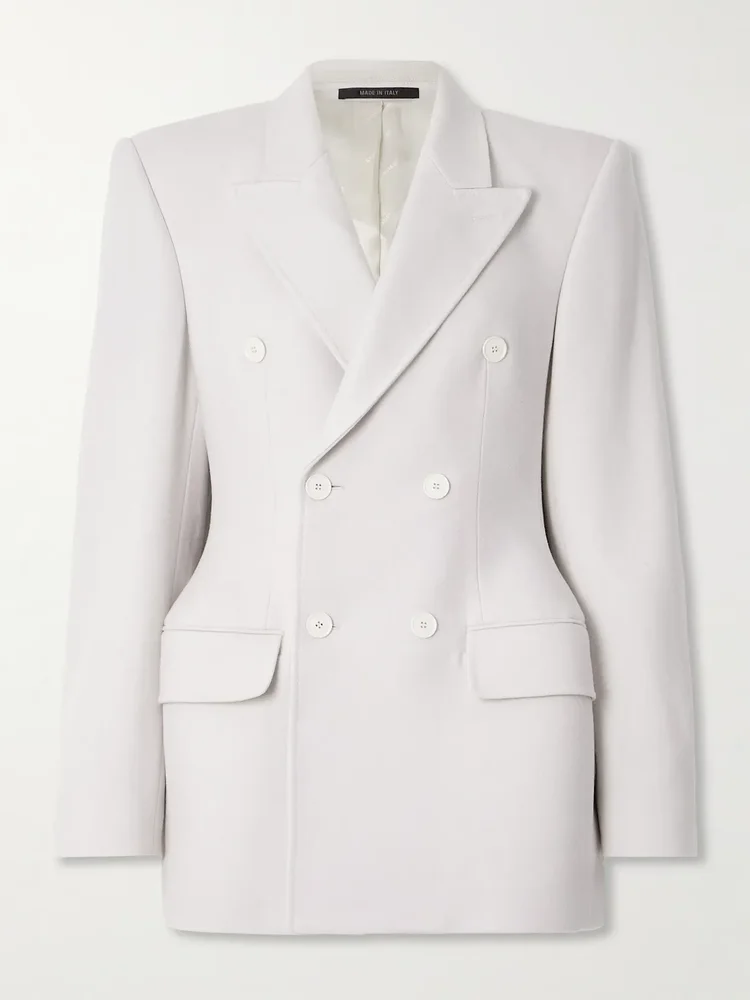 Hourglass double-breasted cashmere blazer