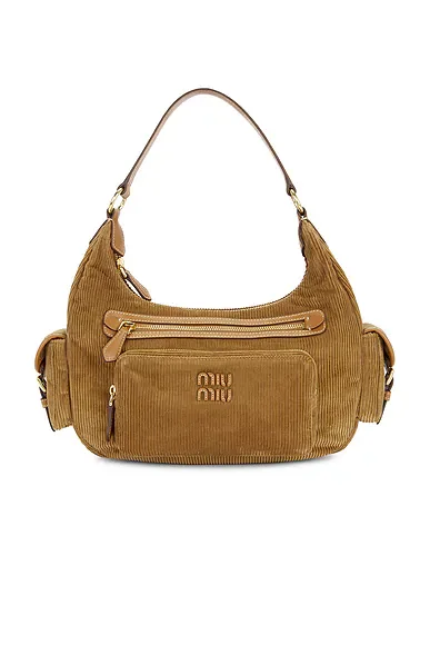 Velluto Righe Shoulder Bag