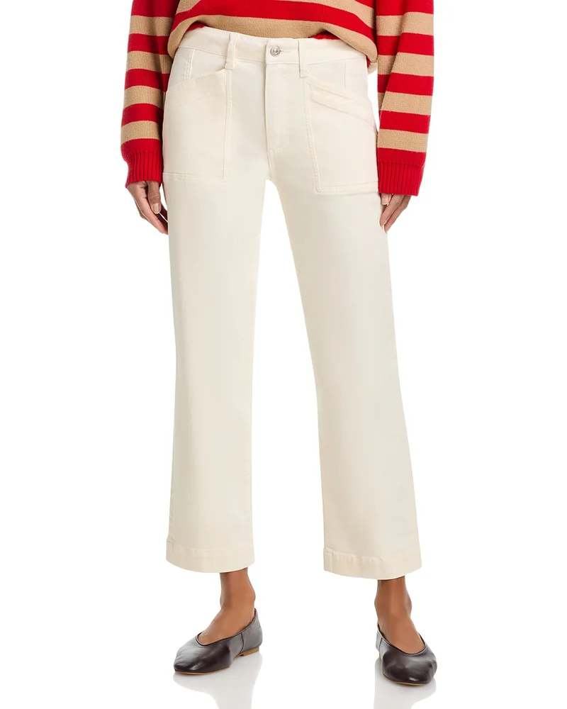 Quincy Mid Rise Ankle Straight Jeans in Quartz Sand