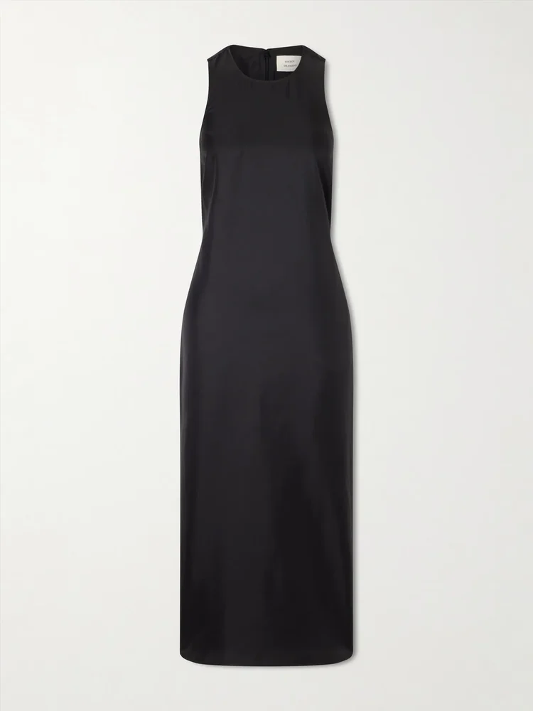 Paloma silk-twill maxi dress