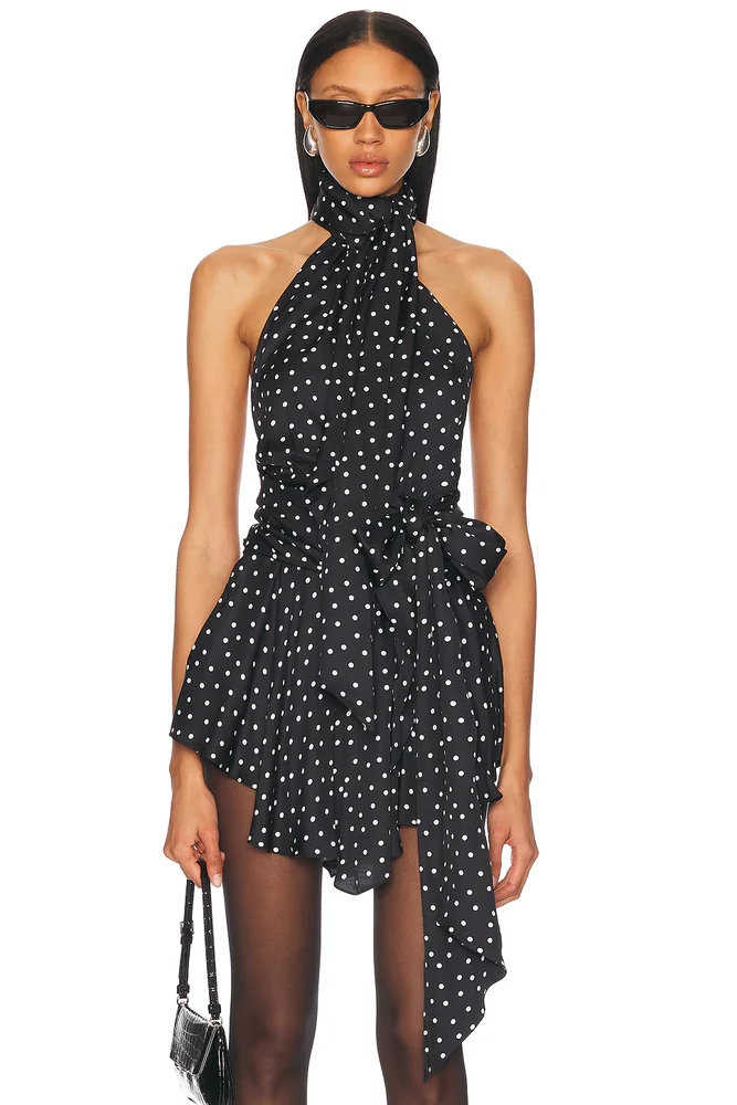 Polka Dot Sleeveless Blouse
