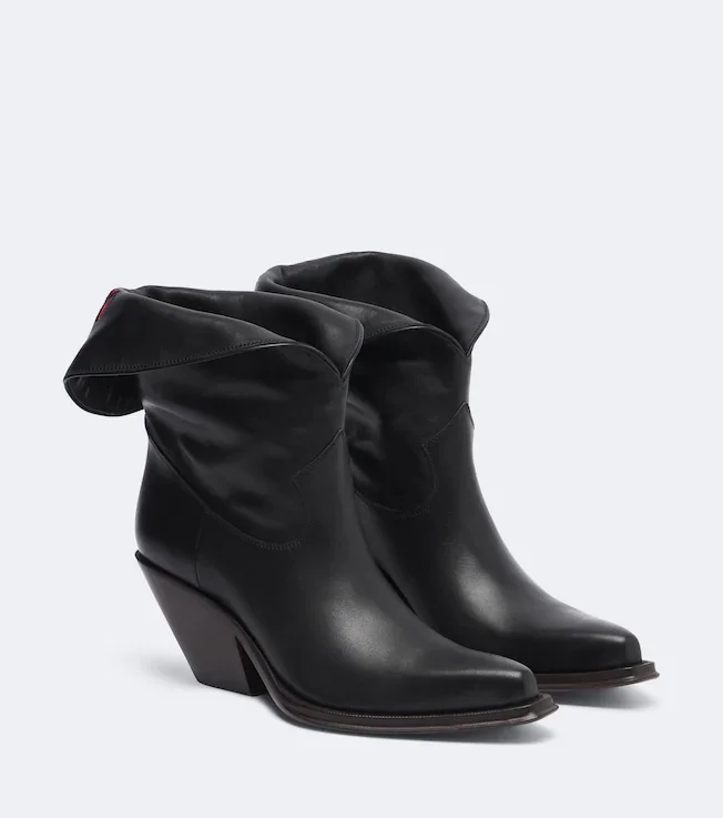 Azelan leather cowboy boots