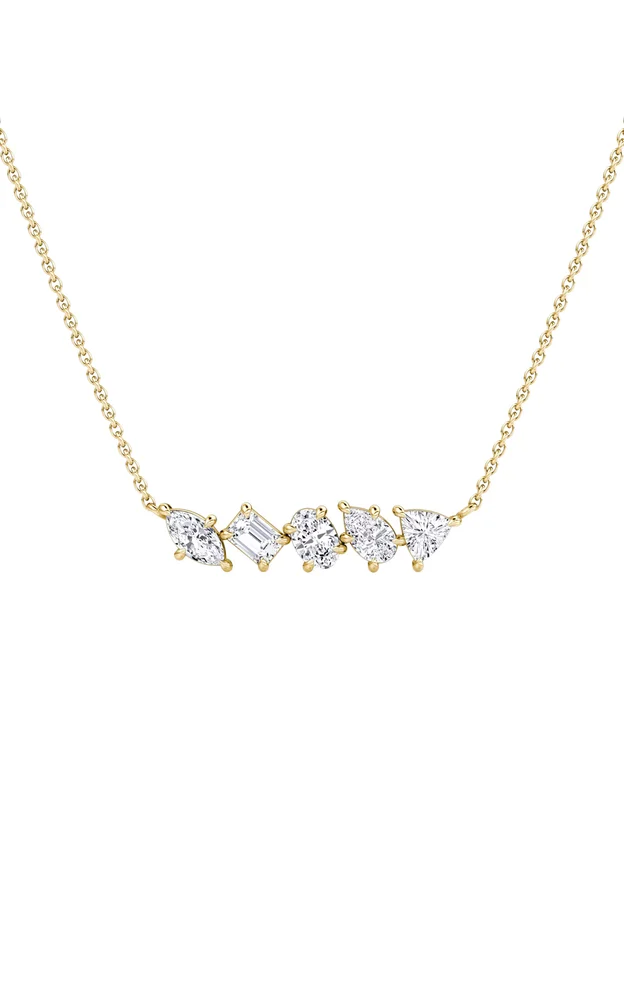 14K Yellow Gold Lab-Grown Diamond Constellation Necklace