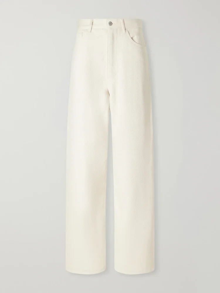 Silk wide-leg pants