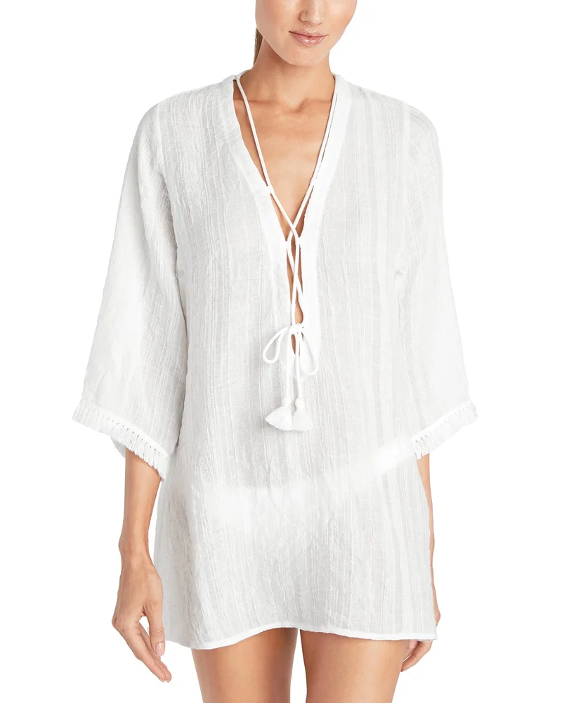 Natalie Front Tie Tunic Swim Cover-Up