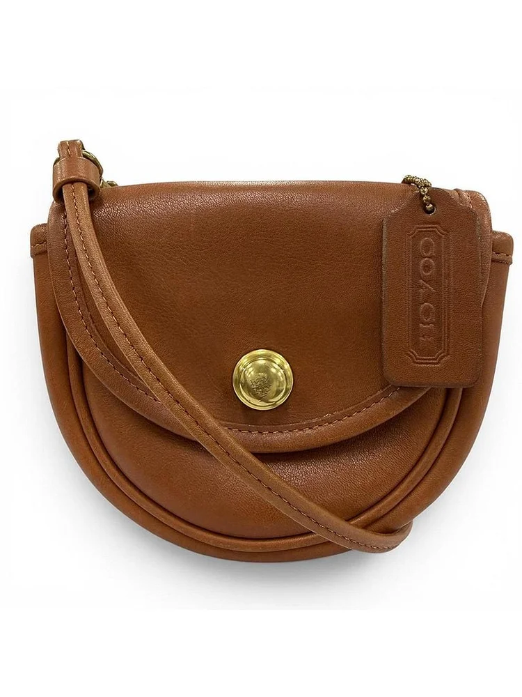 Pre-Owned Vintage Mini Glove Leather Crossbody Bag, Brown