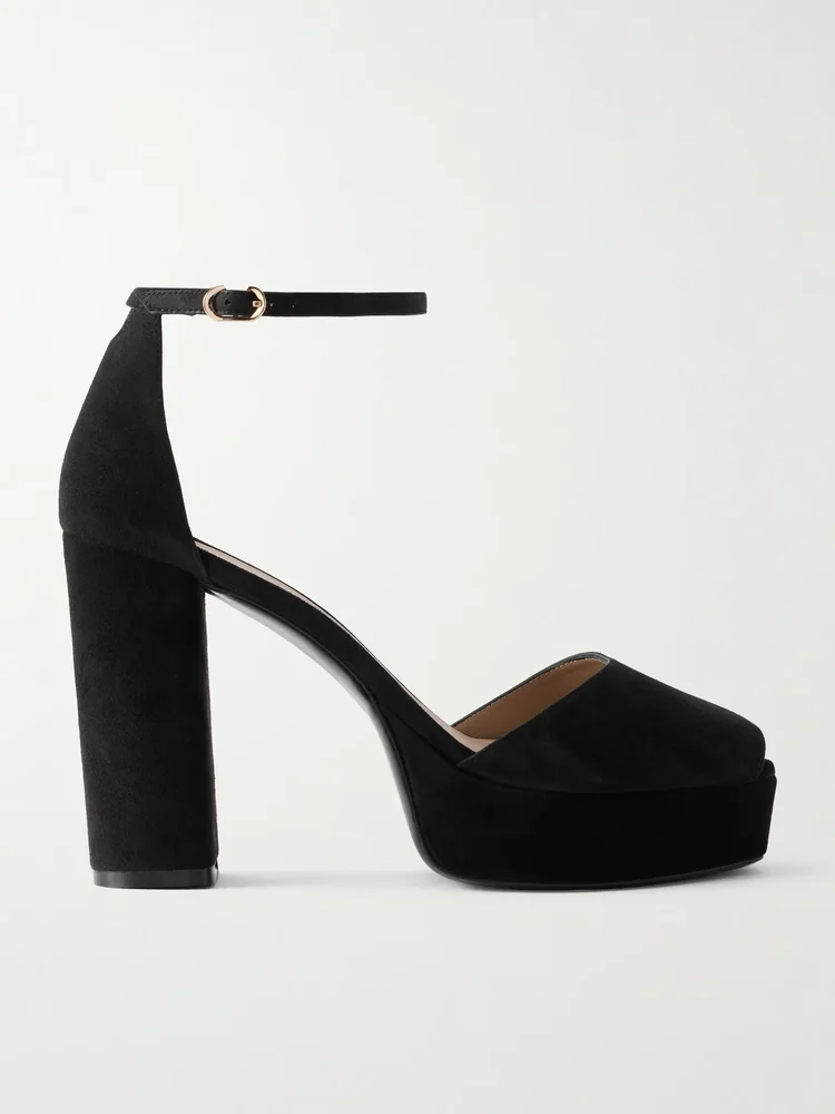Suede platform sandals