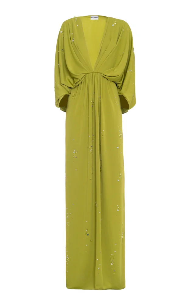 Cape Jersey Maxi Dress