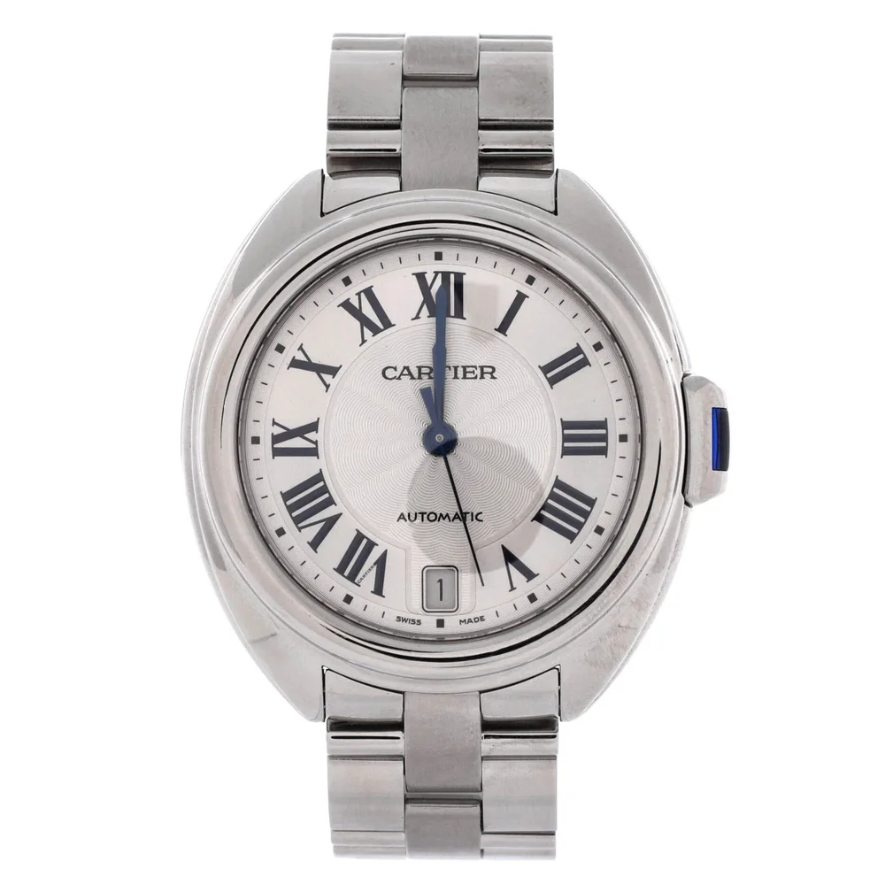 Pre-Owned Cle de Cartier Automatic Watch Stainless Steel 35, Great Condition