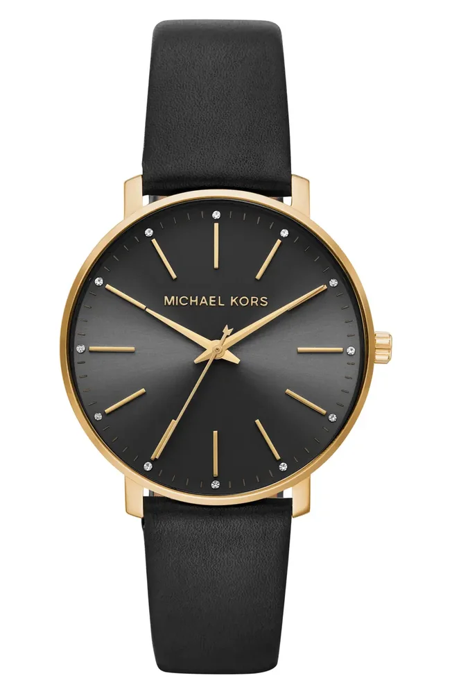 Pyper Leather Strap Watch, 38mm