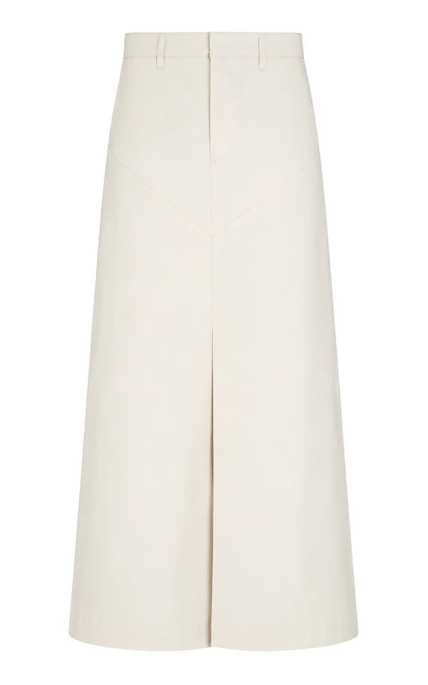 Salina Cotton Gabardine Maxi Skirt