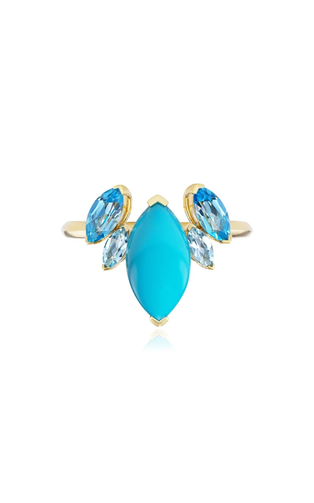 Batik 18K Yellow Gold Multi-Stone Ring