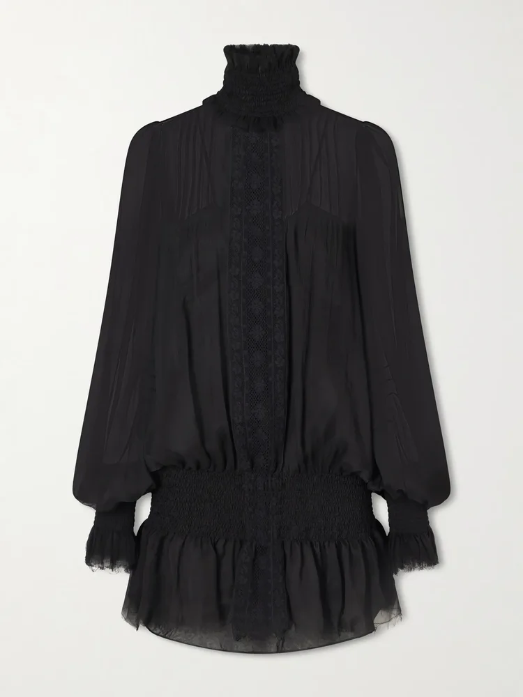 Drama of Exile silk-crepon mini dress