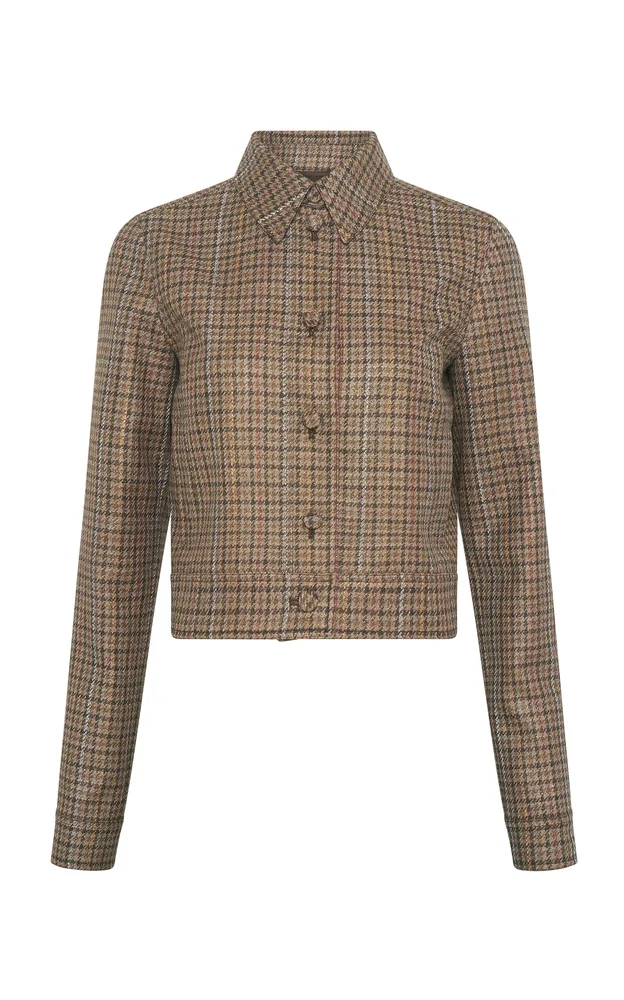 Thereza Checked Wool-Silk Jacket