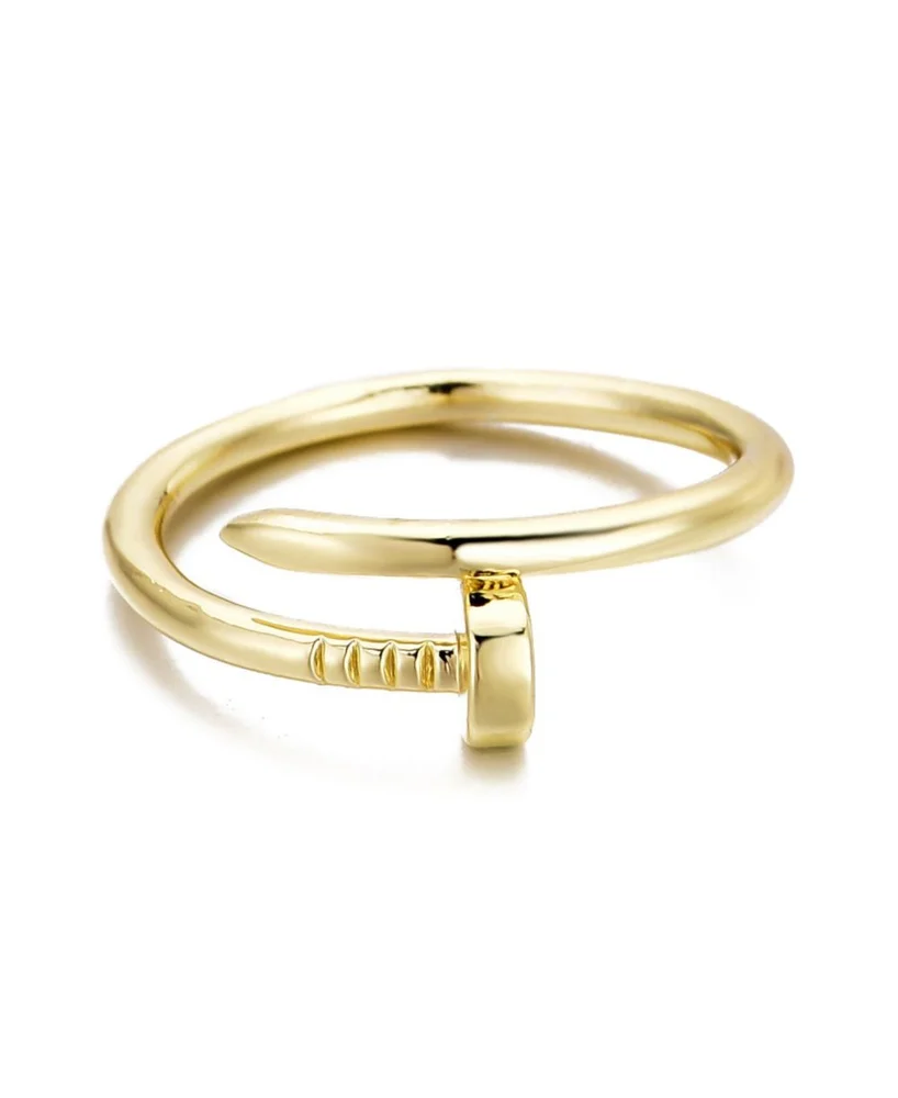 Gold Plated Nail Ring