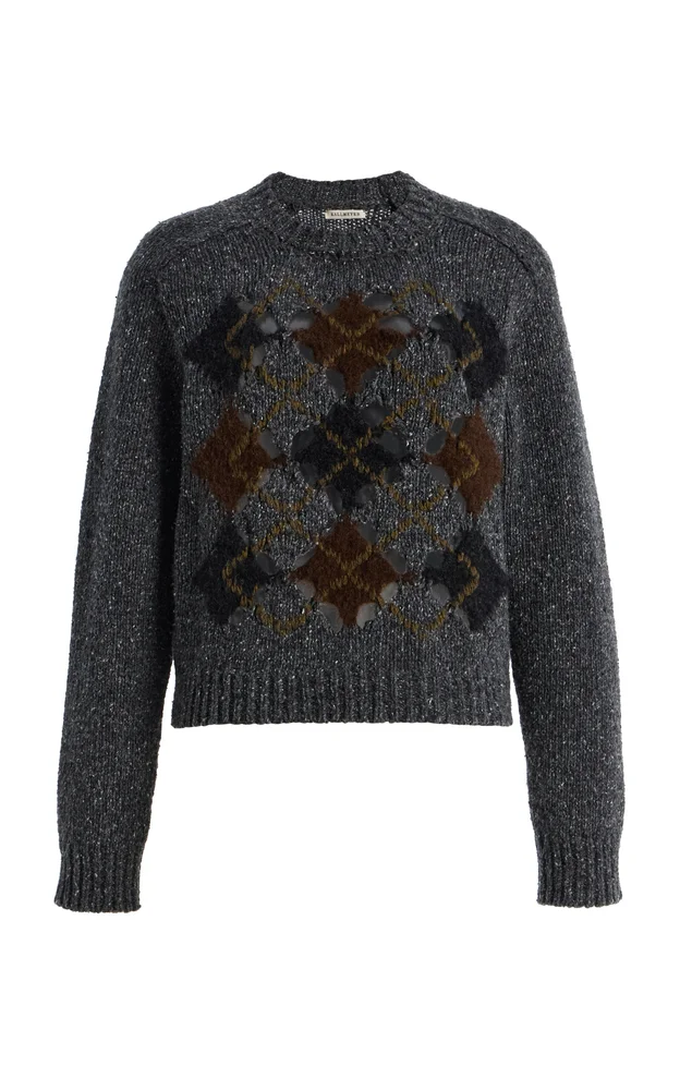 Nina Crewneck Wool-Blend Sweater