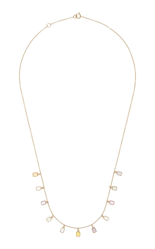 14K Yellow Gold Sapphire Necklace