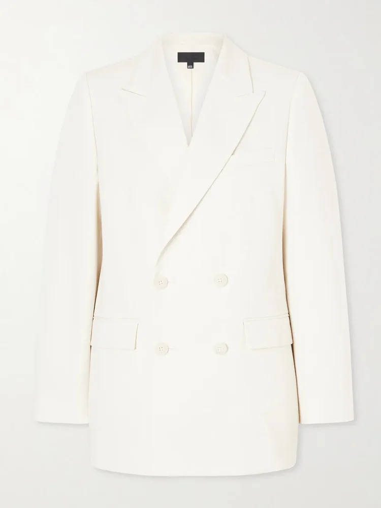 Weston double-breasted wool-gabardine blazer