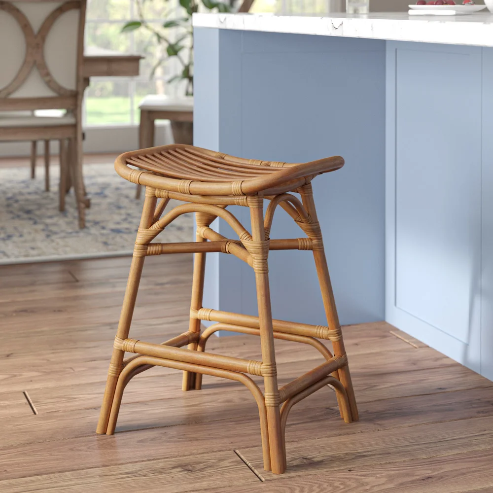 Leclerc Wicker Counter Stool