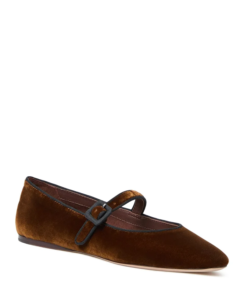 Women's Italian Velvet Mary Jane Flats