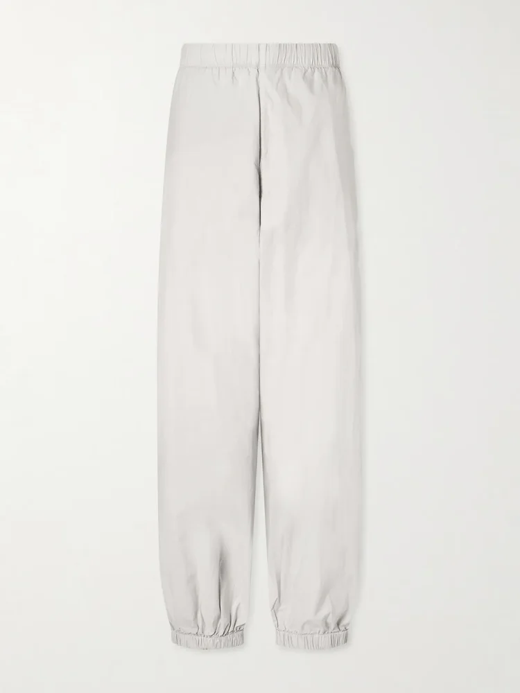 Cotton-blend poplin balloon pants