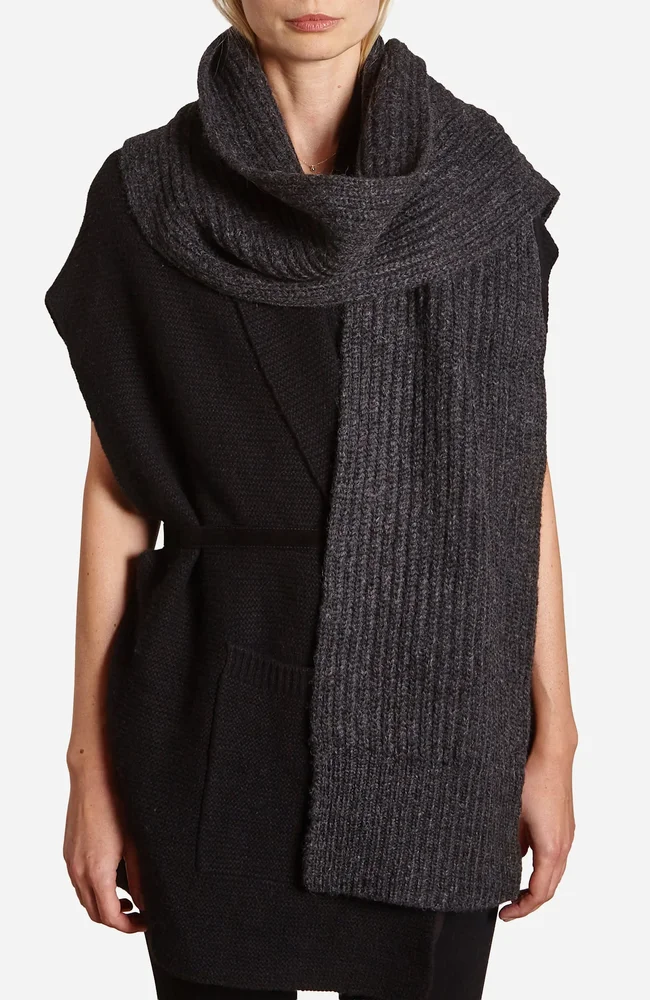 Rib Alpaca Scarf