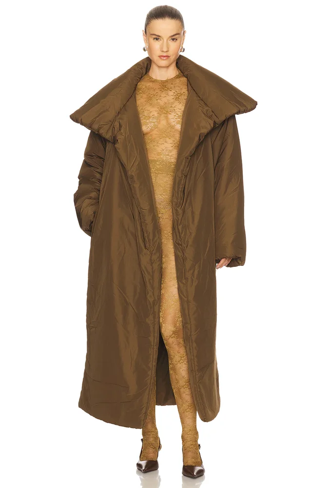 High Collar Sleeping Bag Coat Long