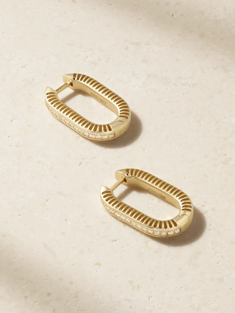 Lock 18-karat gold and diamonds earrings