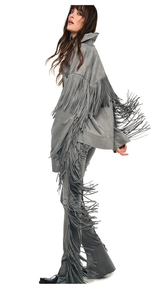 FRINGE SPAT JEANS